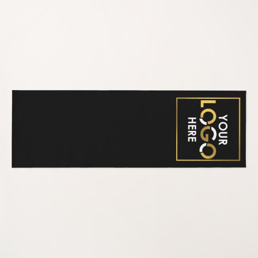Custom Business Logo Promotional Black Gold Luxury Yogamat (Voorkant (horizontaal))