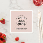 Custom Business Logo Promotional Blush Pink Servet (Insitu)