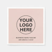 Custom Business Logo Promotional Blush Pink Servet (Voorkant)