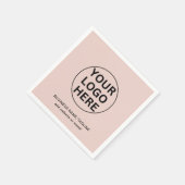Custom Business Logo Promotional Blush Pink Servet (Hoek)