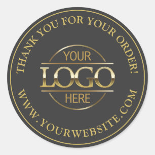 Custom Business Logo Promotionele Navy Grijs en Go Ronde Sticker