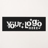 Custom Business Logo Promotionele Zwart Wit Retro Yogamat (Voorkant (horizontaal))