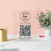 Custom Business Logo, QR Code Acryl Sign Bord (Huwelijk)