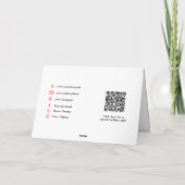 Custom Business Logo QR Code Corporate Christmas Feestdagen Kaart (Achterkant)