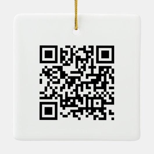 Custom Business Logo QR Code Minimalistische Sjabl Keramisch Ornament (Achterkant)
