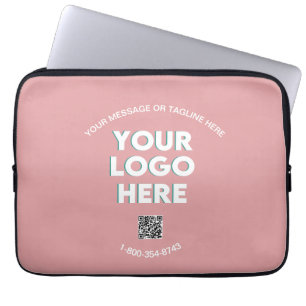 Custom Business Logo QR Code Telefoon Professionee Laptop Sleeve