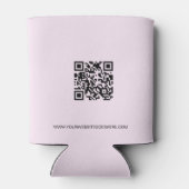 Custom Business logo QR code website roze Blikjeskoeler (Achterkant)