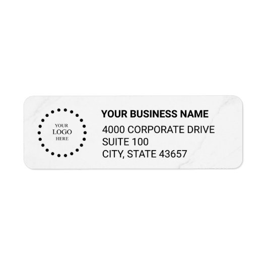 Custom Business Logo  Return Address Label (Voorkant)
