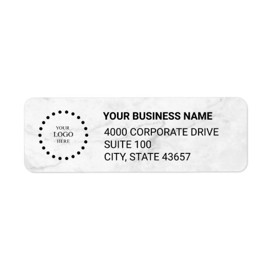 Custom Business Logo  Return Address Label (Voorkant)