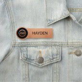 Custom Business Logo Roos Gold Medewerker Personee Naamplaatje (In situ)