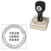 Custom Business Logo Rubber Stamp - Grunge Border Rubberstempel (Gestempeld)