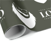 Custom Business Logo Santa Claus Pattern Corporate Cadeaupapier (Rol Hoek)