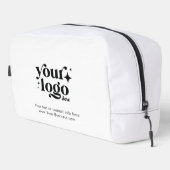 Custom Business Logo Schattige Stijlvol Cool White Toilettasje (Rechterhoek)