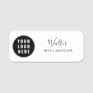 Custom Business Logo Script Bedrijfsmedewerker Naamplaatje