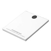Custom Business Logo Simple Minimalist Promotional Notitieblok (Linkerzijde)