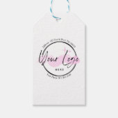 Custom Business Logo Sjabloon - Telefoon en adres Cadeaulabel (Voorkant)