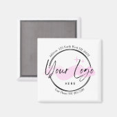 Custom Business Logo Sjabloon - Telefoon en adres Magneet (Voorkant / Achterkant)