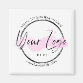 Custom Business Logo Sjabloon - Telefoon en adres Magneet (Voorkant)