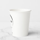 Custom Business Logo Sjabloon Wit Papieren Bekers (Achterkant)