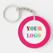 Custom Business Logo Sleutelhanger - Uw kleuren (Voorkant)