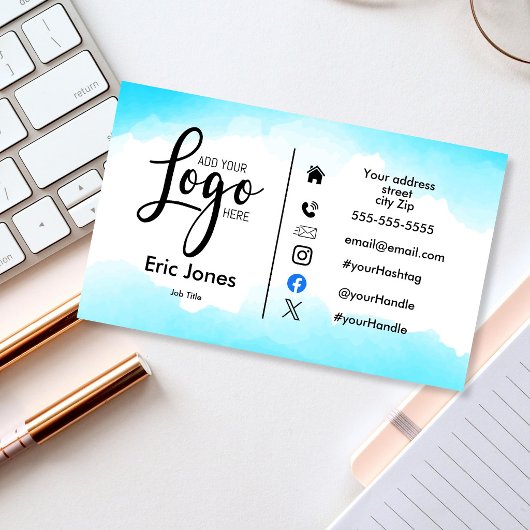 Custom Business Logo & Social Media Visitekaartje