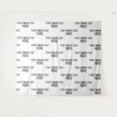 Custom Business Logo Stap & Herhaal Achtergrond Wi Wandkleed (Voorkant (horizontaal))