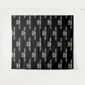 Custom Business Logo Stap & Herhaal Achtergrond Zw Wandkleed (Voorkant (horizontaal))