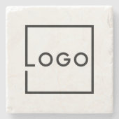 Custom Business Logo Stenen Onderzetter (Voorkant)