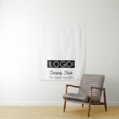 Custom Business Logo Table Runner Banner Retro Wandkleed (In situ)