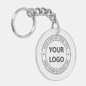 Custom Business Logo Tekst Bedrijf Gift Sleutelhan Sleutelhanger (Voorkant Links)
