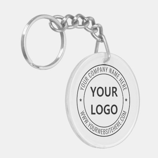 Custom Business Logo Tekst Bedrijf Gift Sleutelhan Sleutelhanger (Voorkant Links)