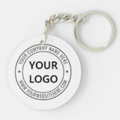 Custom Business Logo Tekst Bedrijf Gift Sleutelhan Sleutelhanger (Achterkant)