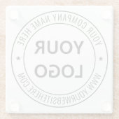 Custom Business Logo Tekst Bedrijf Glas Onderzette Glazen Onderzetter (Achterkant)