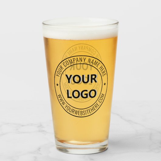 Custom Business Logo Tekst Bedrijf Glass Sjabloon Glas (Voorkant gevuld)