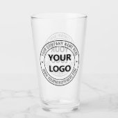 Custom Business Logo Tekst Bedrijf Glass Sjabloon Glas (Voorkant)