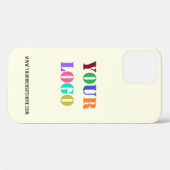 Custom Business Logo Tekst Bedrijf iPhone Case (Achterkant (horizontaal))
