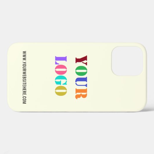 Custom Business Logo Tekst Bedrijf iPhone Case (Achterkant (horizontaal))