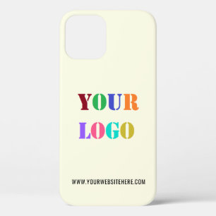 Custom Business Logo Tekst Bedrijf iPhone Case