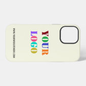 Custom Business Logo Tekst Bedrijf iPhone Case Hoesje (Achterkant horizontaal)