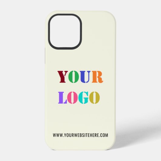 Custom Business Logo Tekst Bedrijf iPhone Case Hoesje (Achterkant)