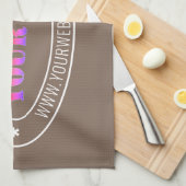 Custom Business Logo Tekst Bedrijf Keukenhanddoek (Quarter Fold)