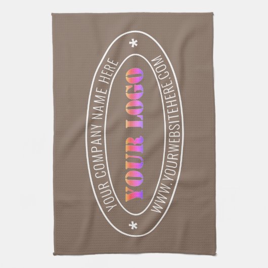 Custom Business Logo Tekst Bedrijf Keukenhanddoek (Verticaal)