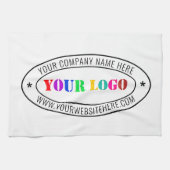 Custom Business Logo Tekst Bedrijf Keukenhanddoek (Horizontaal)