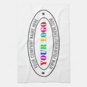 Custom Business Logo Tekst Bedrijf Keukenhanddoek (Verticaal)