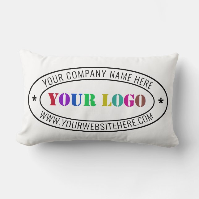 Custom Business Logo Tekst Bedrijf Kussen Sjabloon (Voorkant)