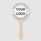 Custom Business Logo Tekst Bedrijf Party Hand Fan Handwaaier (Achterkant)