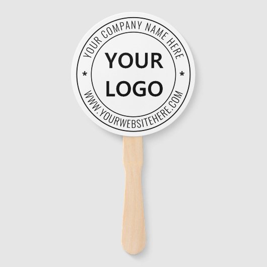 Custom Business Logo Tekst Bedrijf Party Hand Fan Handwaaier (Voorkant)