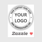 Custom Business Logo Tekst Bedrijf Stempel Sticker (Vel)