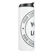 Custom Business Logo Tekst Bedrijf Thermische Tumb Thermosbeker (Gedraaid links)