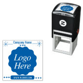 Custom Business Logo & tekst eigen Bedrijf Zelfinktende Stempel (In situ)